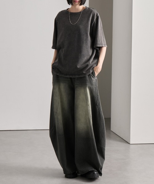 cussil(クシル)の「【cussil/クシル】リファインコットンワイドショートシルエット半袖Tシャツ(Tシャツ/カットソー・メンズ・ブラック/ホワイト/ブラック系/グレー系・L/S/M)」の13枚目の写真