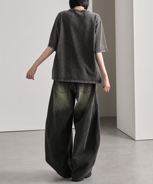 cussil(クシル)の「【cussil/クシル】リファインコットンワイドショートシルエット半袖Tシャツ(Tシャツ/カットソー・メンズ・ブラック/ホワイト/ブラック系/グレー系・L/S/M)」の16枚目の写真