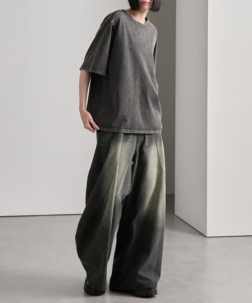 cussil(クシル)の「【cussil/クシル】リファインコットンワイドショートシルエット半袖Tシャツ(Tシャツ/カットソー・メンズ・ブラック/ホワイト/ブラック系/グレー系・L/S/M)」の18枚目の写真