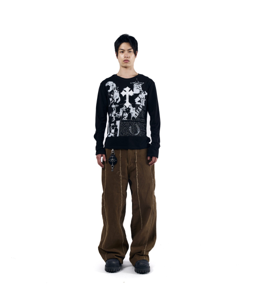 AAKAM(アーカム)の「Cross Paper Long Sleeve (Black)(Tシャツ/カットソー・レディース・その他・1/2)」の8枚目の写真