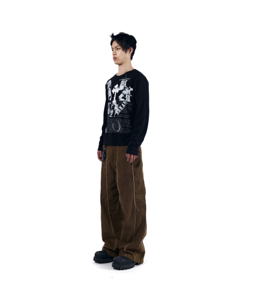 AAKAM(アーカム)の「Cross Paper Long Sleeve (Black)(Tシャツ/カットソー・レディース・その他・1/2)」の9枚目の写真