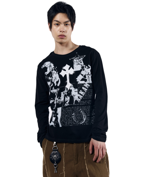 AAKAM(アーカム)の「Cross Paper Long Sleeve (Black)(Tシャツ/カットソー・レディース・その他・1/2)」の11枚目の写真