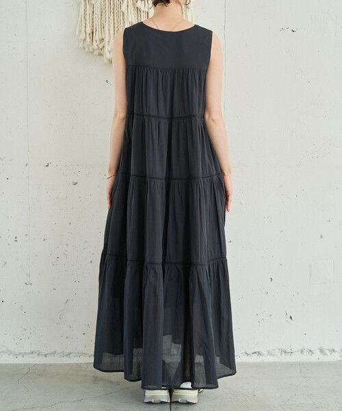 FREAK'S STORE(フリークスストア)の「限定展開 インド ティアード ハシゴレース ノースリーブ ワンピース(ワンピース・レディース・レッド/ブラウン系その他/ブラック/オフホワイト/ブルー・SMALL/MEDIUM)」の11枚目の写真