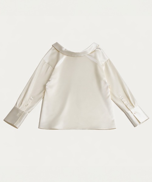 kiehtova（キエトヴァ）の「【kiehtova】EFFORTLESS V-NECK SHIRT/エフォートレスブイネックシャツ KTWR61（シャツ/ブラウス・レディース・ホワイト/ブルー・FREE）」の6枚目の写真