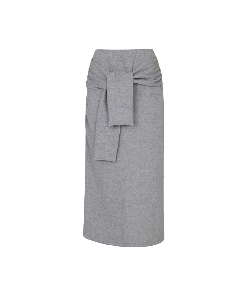 PAIN OR PLEASURE(ペインオアプレジャー)の「TIED LONG SKIRT melange grey(スカート・レディース・その他・SMALL/MEDIUM)」の1枚目の写真