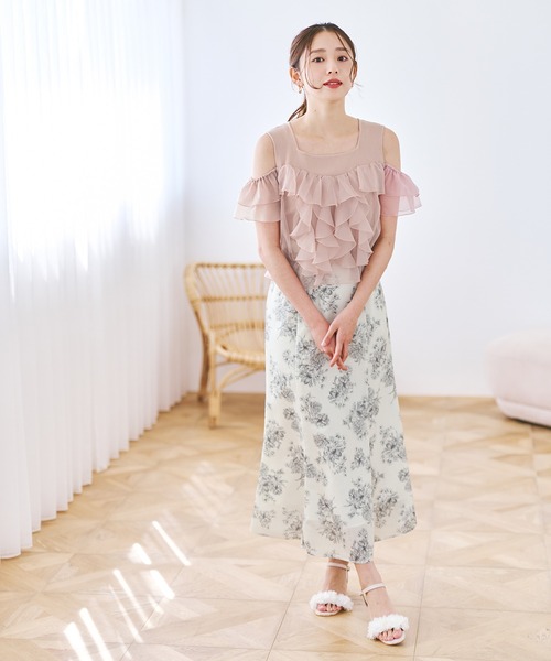 MISCH MASCH（ミッシュマッシュ）の「2026春夏新作 フラワージュイレースアップマーメイドスカート（スカート・レディース・グレー/ブルー/ブラウン・S/M）」の5枚目の写真