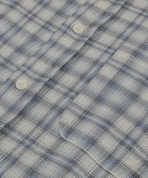 LETTERCOMO(レテルコモ)の「エイプレイ パステルチェックシャツ ピーチブルー(シャツ/ブラウス・レディース・その他・MEDIUM/LARGE)」の5枚目の写真