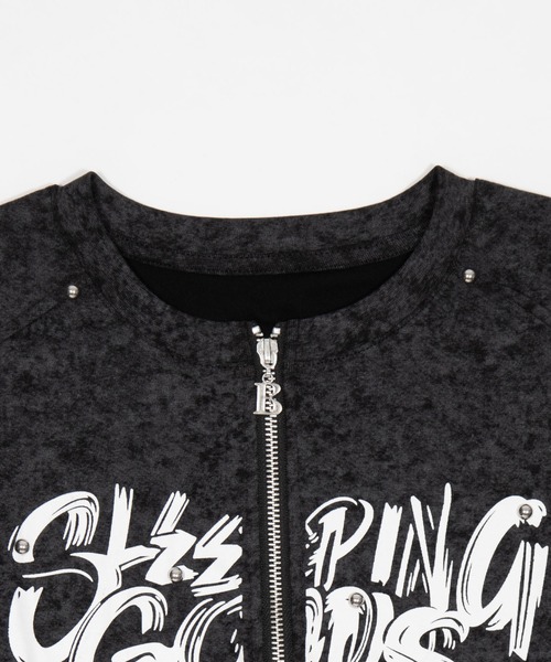 Figments(フィグメンツ)の「SHEEPINGジップトップ(Tシャツ/カットソー・レディース・ホワイト/スミクロ・FREE)」の4枚目の写真