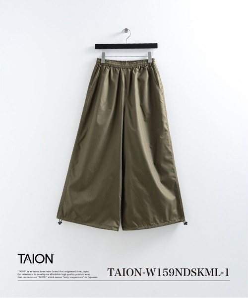 TAION(タイオン)の「【TAION(タイオン)】〈ウィメンズ〉ノンダウン ミリタリー キュロットスカート(スカート・レディース・ダークオリーブ/ブラック/インディゴブルー/ライトインディゴブルー/ダークグリーン系/ダークネイビー・XL/L/M/S)」の2枚目の写真