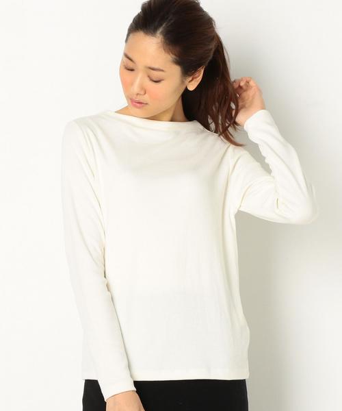 Another Edition(アナザーエディション)の「スパンテレコボトルネックプルオーバー/AEBFC T/Rスパンテレコ BN PO◆(Tシャツ/カットソー・レディース・ホワイト/ブラック/ライトグレー・FREE)」の1枚目の写真