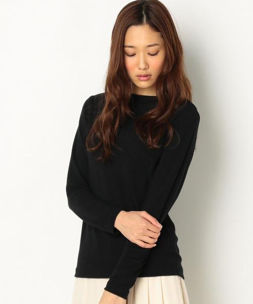 Another Edition(アナザーエディション)の「スパンテレコボトルネックプルオーバー/AEBFC T/Rスパンテレコ BN PO◆(Tシャツ/カットソー・レディース・ホワイト/ブラック/ライトグレー・FREE)」の2枚目の写真