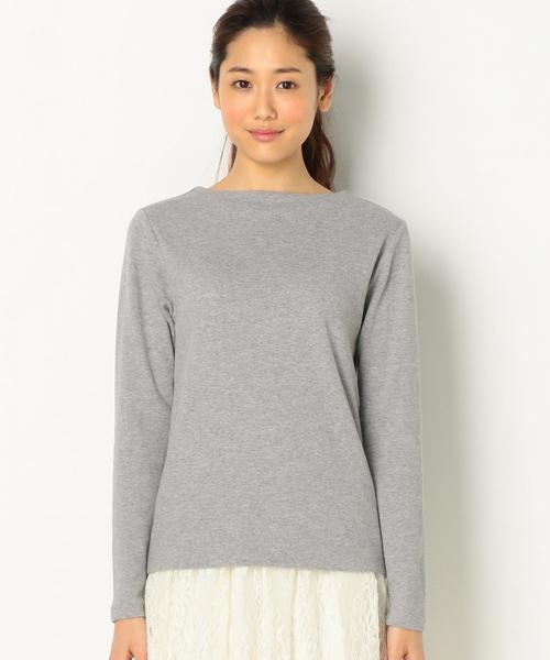 Another Edition(アナザーエディション)の「スパンテレコボトルネックプルオーバー/AEBFC T/Rスパンテレコ BN PO◆(Tシャツ/カットソー・レディース・ホワイト/ブラック/ライトグレー・FREE)」の5枚目の写真