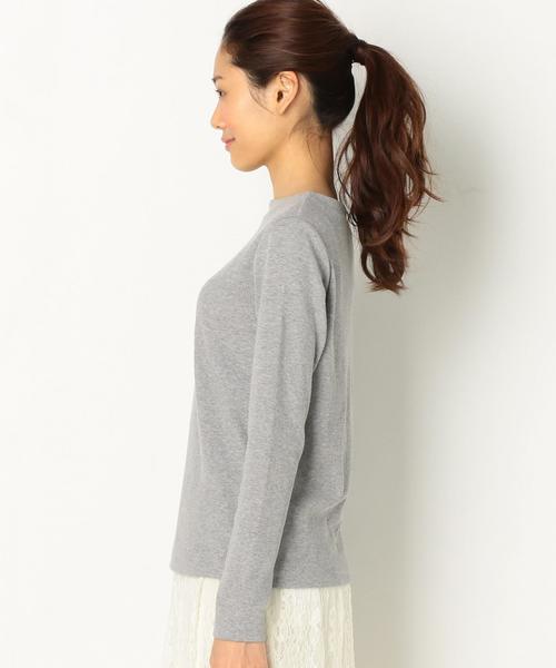 Another Edition(アナザーエディション)の「スパンテレコボトルネックプルオーバー/AEBFC T/Rスパンテレコ BN PO◆(Tシャツ/カットソー・レディース・ホワイト/ブラック/ライトグレー・FREE)」の6枚目の写真