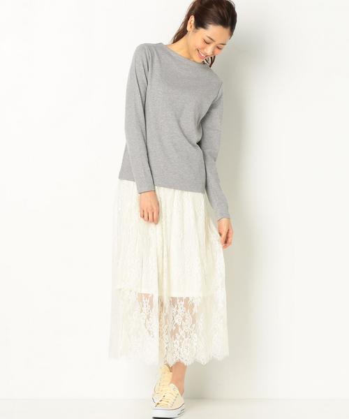 Another Edition(アナザーエディション)の「スパンテレコボトルネックプルオーバー/AEBFC T/Rスパンテレコ BN PO◆(Tシャツ/カットソー・レディース・ホワイト/ブラック/ライトグレー・FREE)」の11枚目の写真