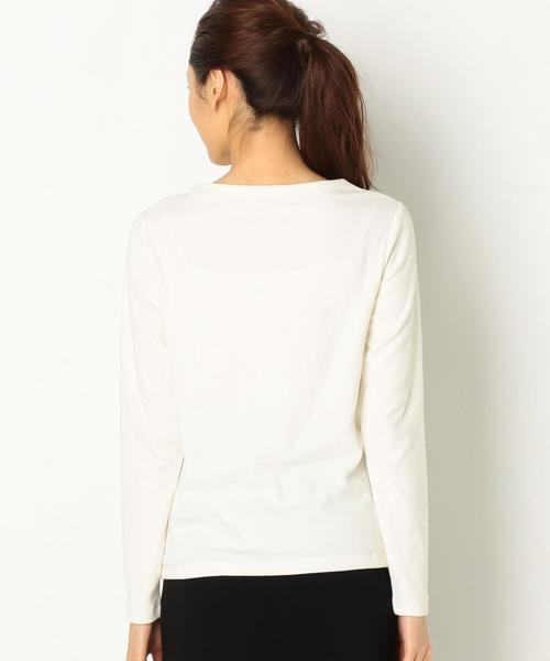 Another Edition(アナザーエディション)の「スパンテレコボトルネックプルオーバー/AEBFC T/Rスパンテレコ BN PO◆(Tシャツ/カットソー・レディース・ホワイト/ブラック/ライトグレー・FREE)」の13枚目の写真