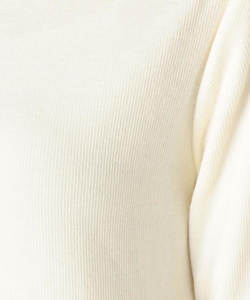 Another Edition(アナザーエディション)の「スパンテレコボトルネックプルオーバー/AEBFC T/Rスパンテレコ BN PO◆(Tシャツ/カットソー・レディース・ホワイト/ブラック/ライトグレー・FREE)」の9枚目の写真