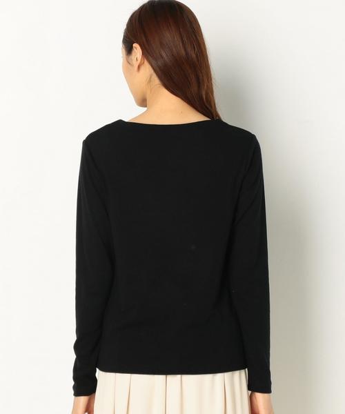 Another Edition(アナザーエディション)の「スパンテレコボトルネックプルオーバー/AEBFC T/Rスパンテレコ BN PO◆(Tシャツ/カットソー・レディース・ホワイト/ブラック/ライトグレー・FREE)」の14枚目の写真