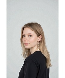 【musk】星型チャームとビーズのフックピアス(MA)