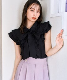31 Sons de mode | 2026春夏新作 袖フリルボウタイブラウス(シャツ/ブラウス)