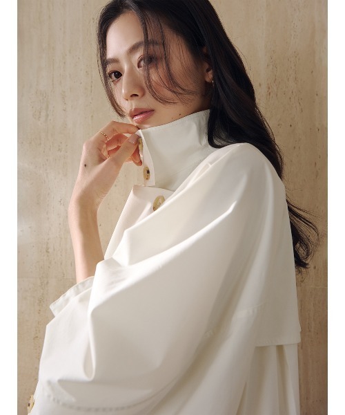 anuans（アニュアンス）の「ライトトレンチミドルブルゾン（ブルゾン・レディース・アイボリー/ブラック/ベージュ・FREE）」の12枚目の写真