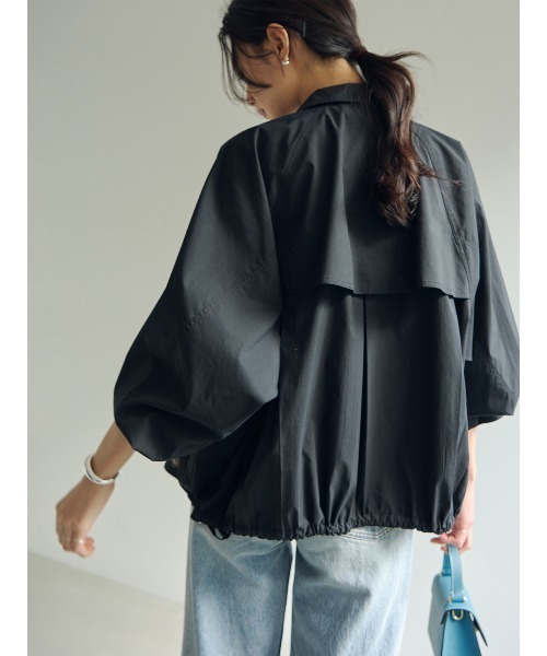 anuans（アニュアンス）の「ライトトレンチミドルブルゾン（ブルゾン・レディース・アイボリー/ブラック/ベージュ・FREE）」の14枚目の写真