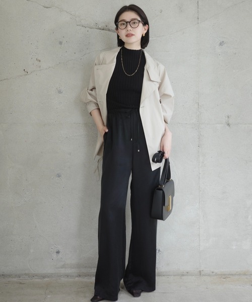 anuans（アニュアンス）の「ライトトレンチミドルブルゾン（ブルゾン・レディース・アイボリー/ブラック/ベージュ・FREE）」の22枚目の写真