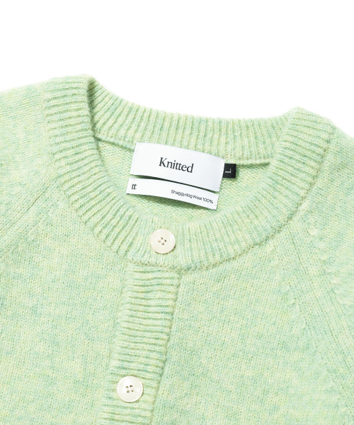 KNITTED(ニッティド)の「シェギドック ウール100% ラウンドカーディガン MINT(カーディガン/ボレロ・レディース・その他・LARGE/MEDIUM/X-LARGE)」の5枚目の写真