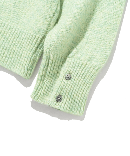 KNITTED(ニッティド)の「シェギドック ウール100% ラウンドカーディガン MINT(カーディガン/ボレロ・レディース・その他・LARGE/MEDIUM/X-LARGE)」の14枚目の写真