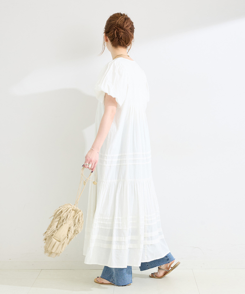 B.C STOCK(ベーセーストック)の「ウォッシャブル / バルーンスリーブワンピース(ワンピース・レディース・ブラック/ホワイト/ブラウン・FREE)」の10枚目の写真