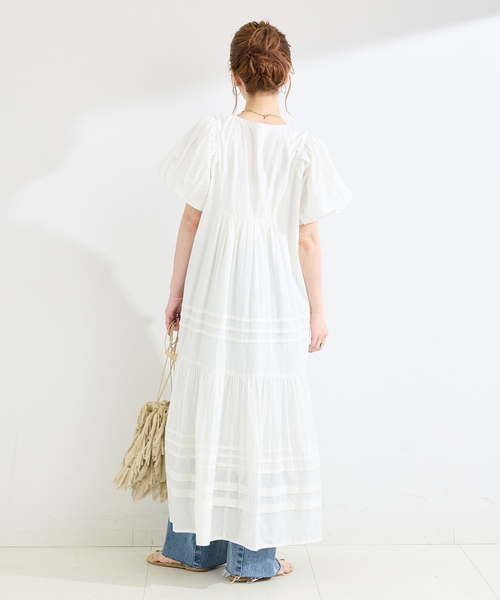 B.C STOCK(ベーセーストック)の「ウォッシャブル / バルーンスリーブワンピース(ワンピース・レディース・ブラック/ホワイト/ブラウン・FREE)」の11枚目の写真
