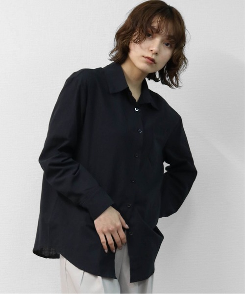 THE CELL.(ザセルドット)の「テンセルリネン BIGシャツ TENCEL LINEN OVERSIZED SHIRT(シャツ/ブラウス・レディース・オフホワイト/ブラック/アイボリー・FREE)」の3枚目の写真