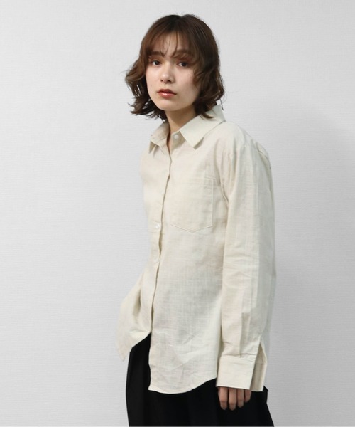 THE CELL.(ザセルドット)の「テンセルリネン BIGシャツ TENCEL LINEN OVERSIZED SHIRT(シャツ/ブラウス・レディース・オフホワイト/ブラック/アイボリー・FREE)」の20枚目の写真