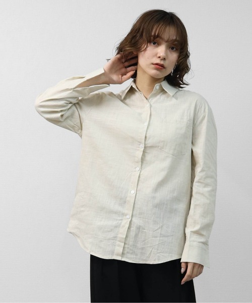 THE CELL.(ザセルドット)の「テンセルリネン BIGシャツ TENCEL LINEN OVERSIZED SHIRT(シャツ/ブラウス・レディース・オフホワイト/ブラック/アイボリー・FREE)」の19枚目の写真