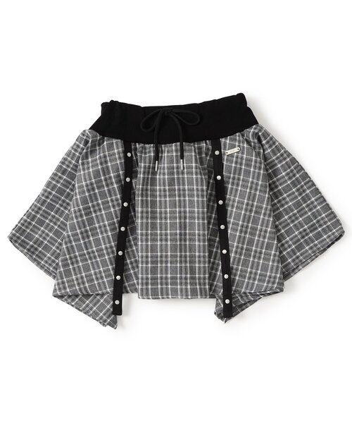 algy(アルジー)の「アシメヘムチェックスカパン(スカート・キッズ・ブラック/グレー/サックスブルー・140/130/160/150)」の8枚目の写真