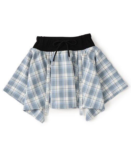 algy(アルジー)の「アシメヘムチェックスカパン(スカート・キッズ・ブラック/グレー/サックスブルー・140/130/160/150)」の12枚目の写真