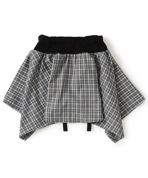 algy(アルジー)の「アシメヘムチェックスカパン(スカート・キッズ・ブラック/グレー/サックスブルー・140/130/160/150)」の9枚目の写真