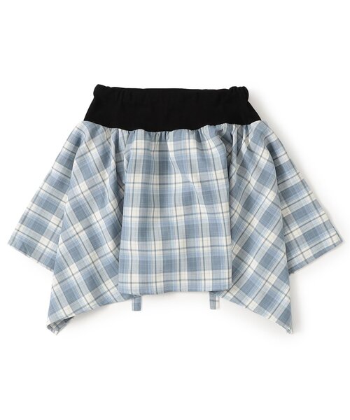 algy(アルジー)の「アシメヘムチェックスカパン(スカート・キッズ・ブラック/グレー/サックスブルー・140/130/160/150)」の13枚目の写真