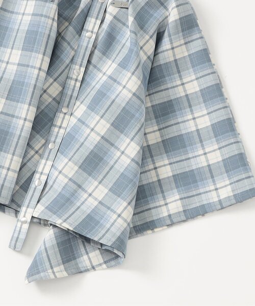 algy(アルジー)の「アシメヘムチェックスカパン(スカート・キッズ・ブラック/グレー/サックスブルー・140/130/160/150)」の18枚目の写真