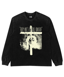 KEEP ONES FINGERS CROSSED ピグメントダイングロングTシャツ