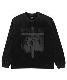 KEEP ONES FINGERS CROSSED ピグメントダイングロングTシャツ
