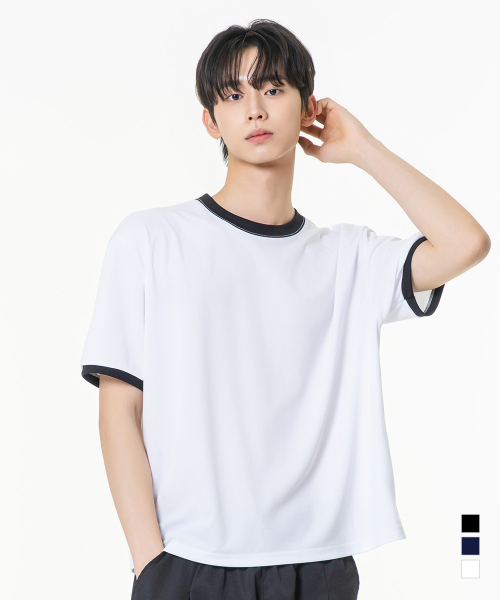 MOZMOZ(モズモズ)の「エッセンシャルエアメッシュ半袖リンガーTシャツホワイト(Tシャツ/カットソー・レディース・その他・3/2/1)」の3枚目の写真