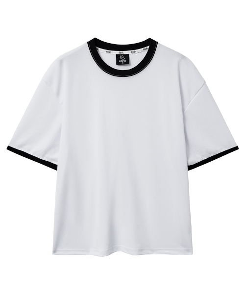 MOZMOZ(モズモズ)の「エッセンシャルエアメッシュ半袖リンガーTシャツホワイト(Tシャツ/カットソー・レディース・その他・3/2/1)」の4枚目の写真
