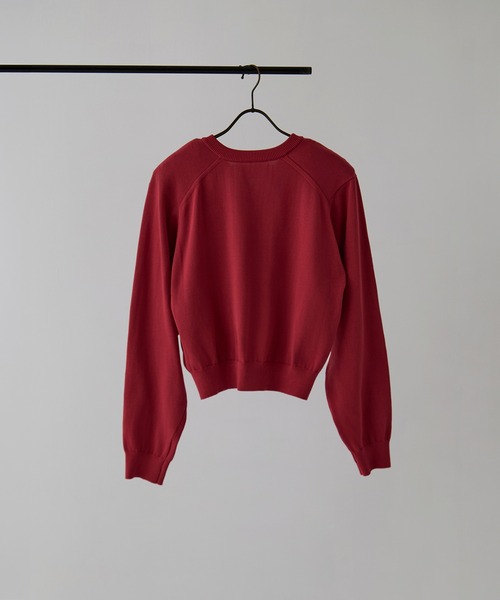 JANE SMITH / JOHN SMITH（ジェーンスミスジョンスミス）の「[JANE SMITH/ジェーン・スミス]16G V NECK SHOULDER PAD PULLOVER（ニット/セーター・レディース・ブルー/レッド・38）」の3枚目の写真