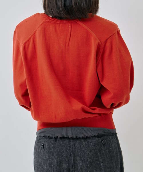 JANE SMITH / JOHN SMITH（ジェーンスミスジョンスミス）の「[JANE SMITH/ジェーン・スミス]16G V NECK SHOULDER PAD PULLOVER（ニット/セーター・レディース・ブルー/レッド・38）」の6枚目の写真