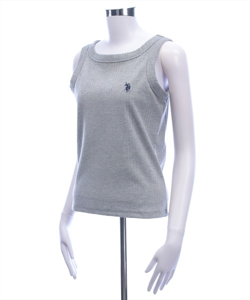 U.S. POLO ASSN.（ユーエスポロアッスン）の「【U.S. POLO ASSN.】clear 別注 リブタンクトップ（タンクトップ・レディース・ブラック/オフホワイト/グレー・F）」の21枚目の写真
