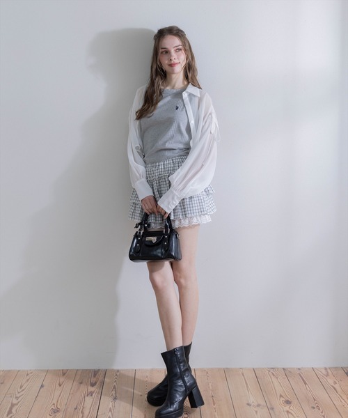 U.S. POLO ASSN.（ユーエスポロアッスン）の「【U.S. POLO ASSN.】clear 別注 リブタンクトップ（タンクトップ・レディース・ブラック/オフホワイト/グレー・F）」の20枚目の写真