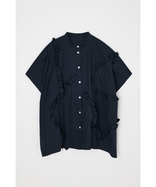 ENFOLD(エンフォルド)の「ALIEN FRILL SQUARE SHIRT(シャツ/ブラウス・レディース・ホワイト/ダークネイビー・38)」の1枚目の写真