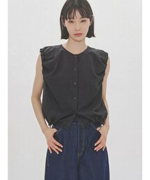 MIDIUMISOLID | MIDIUMISOLID for Ladies ポプリンボリュームベスト(ベスト)