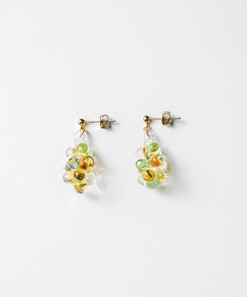 HARIO Lampwork Factory(ハリオランプワークファクトリー)の「イイダ傘店 ピアス コモレビ(ピアス(両耳用)・レディース・クリア・FREE)」の3枚目の写真