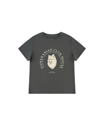 SIYAZU（シヤジュ）の「SITP5265 ポメラニアン 半袖Tシャツ_チャコール（Tシャツ/カットソー）」